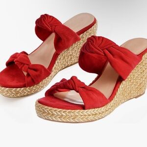 Size 5 red cloth sandals!